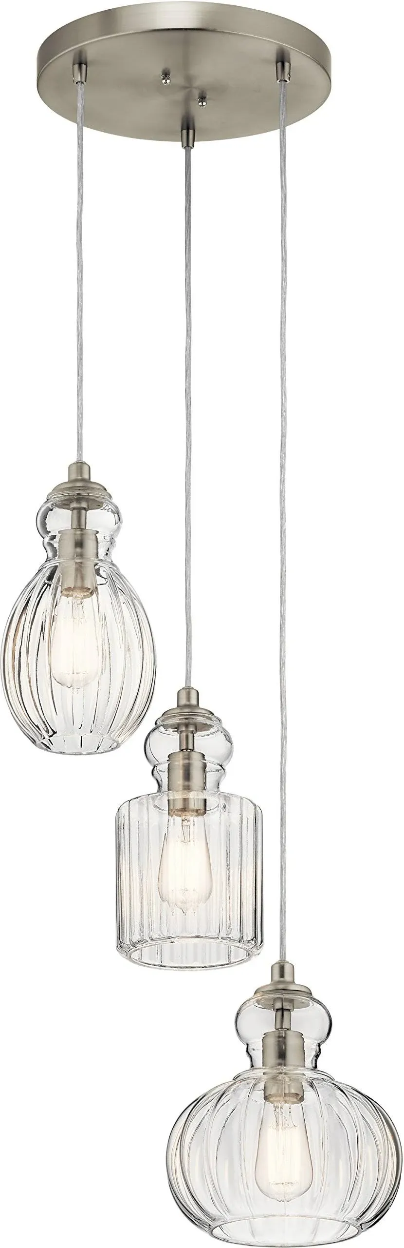 Kichler Riviera 3 Light Pendant Olde Bronze 43952OZ