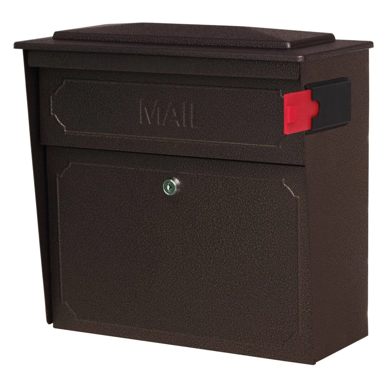 Mail Boss Townhouse Wall Mount Locking Mailbox Bronze