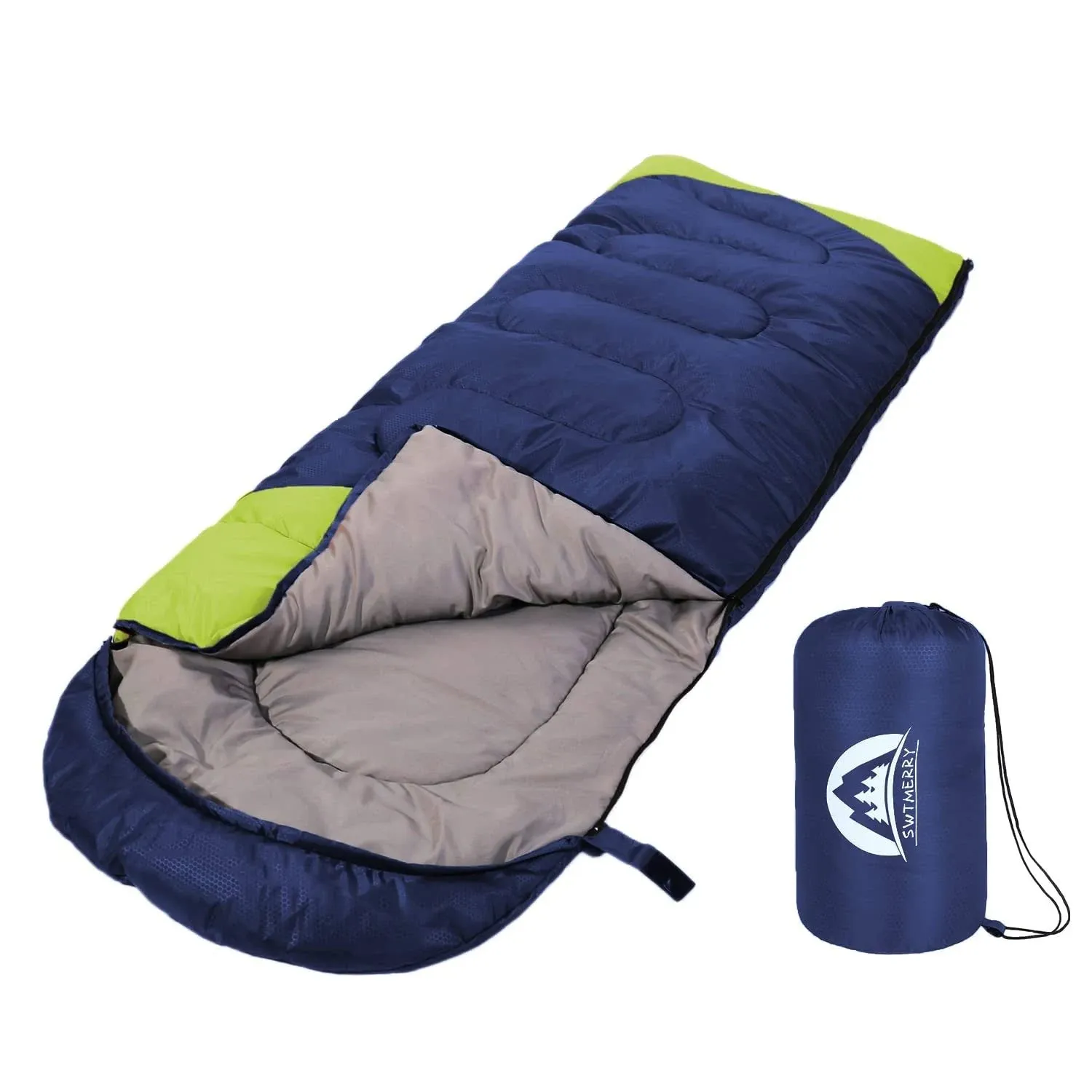 SWTMERRY Sleeping Bag 3 Seasons (Summer, Spring, FALL) Warm & Cool Weather - Lightweight,Waterproof Indoor & Outdoor Use for Kids, Teens & Adults for