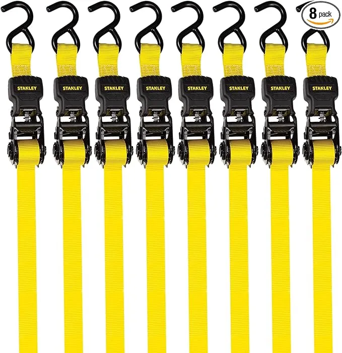 Stanley Ratchet Straps, 8 Pack - 8 straps