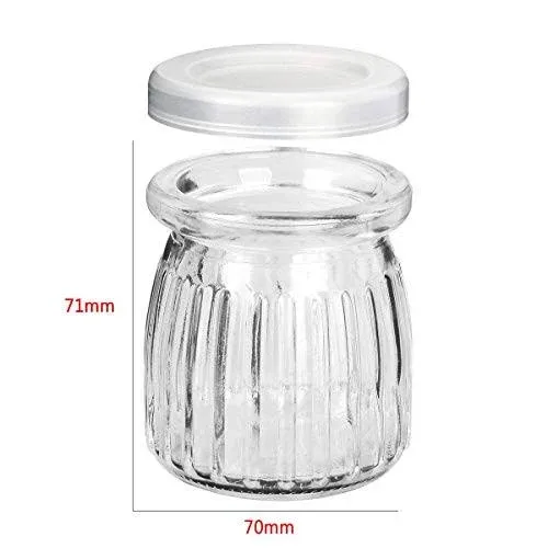 KAMOTA 40 PACK 6oz Yogurt Jars with PE Lids