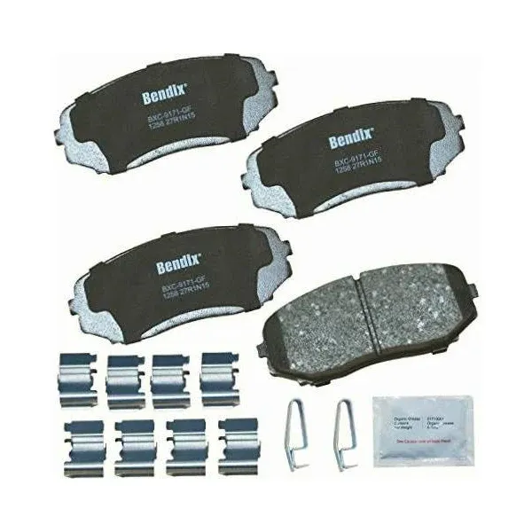 Bendix Priority1 CFC1258 Ceramic Front Brake Pads for Ford Edge 2014-2007, Lincoln MKX 2015-2007, Mazda CX-5 2024-2019, CX-7 2012-2007, CX-9 2023-2007, Mitsubishi Montero Sport 2020-2018