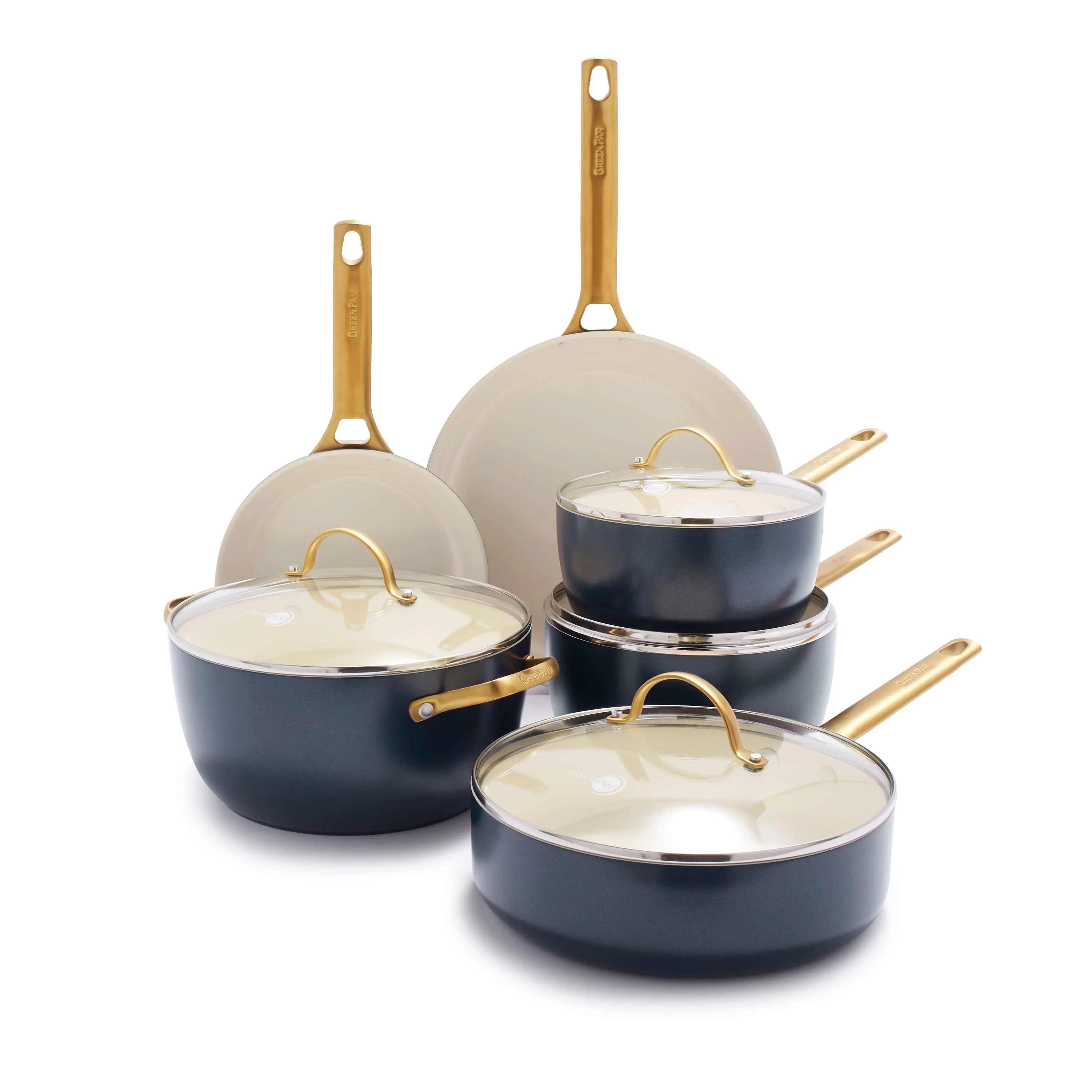 GreenPan - Reserve Ceramic Nonstick 10-Piece Cookware Set - Twilight