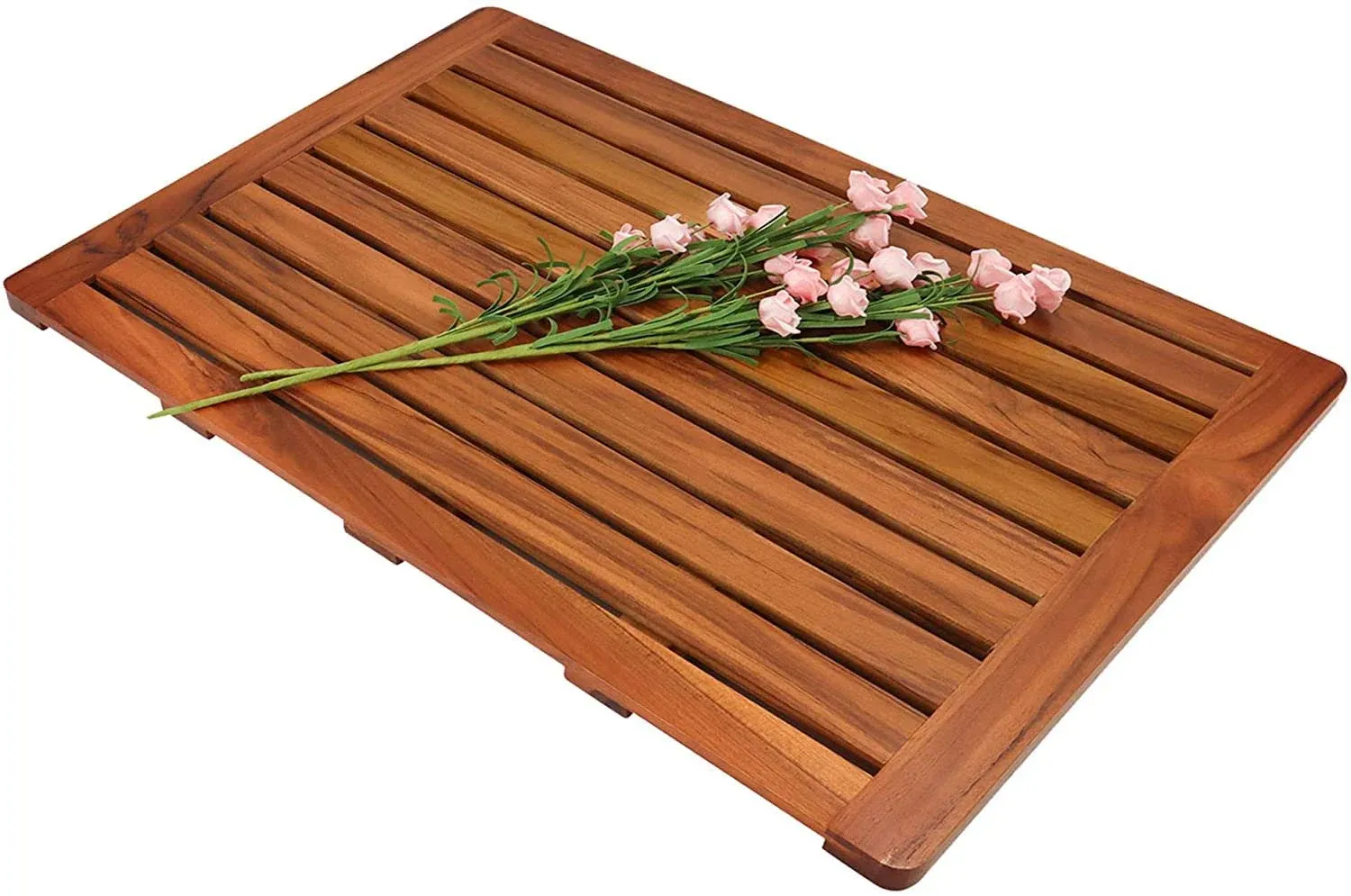 Utoplike 24"x18" Teak Wood Bath Mat