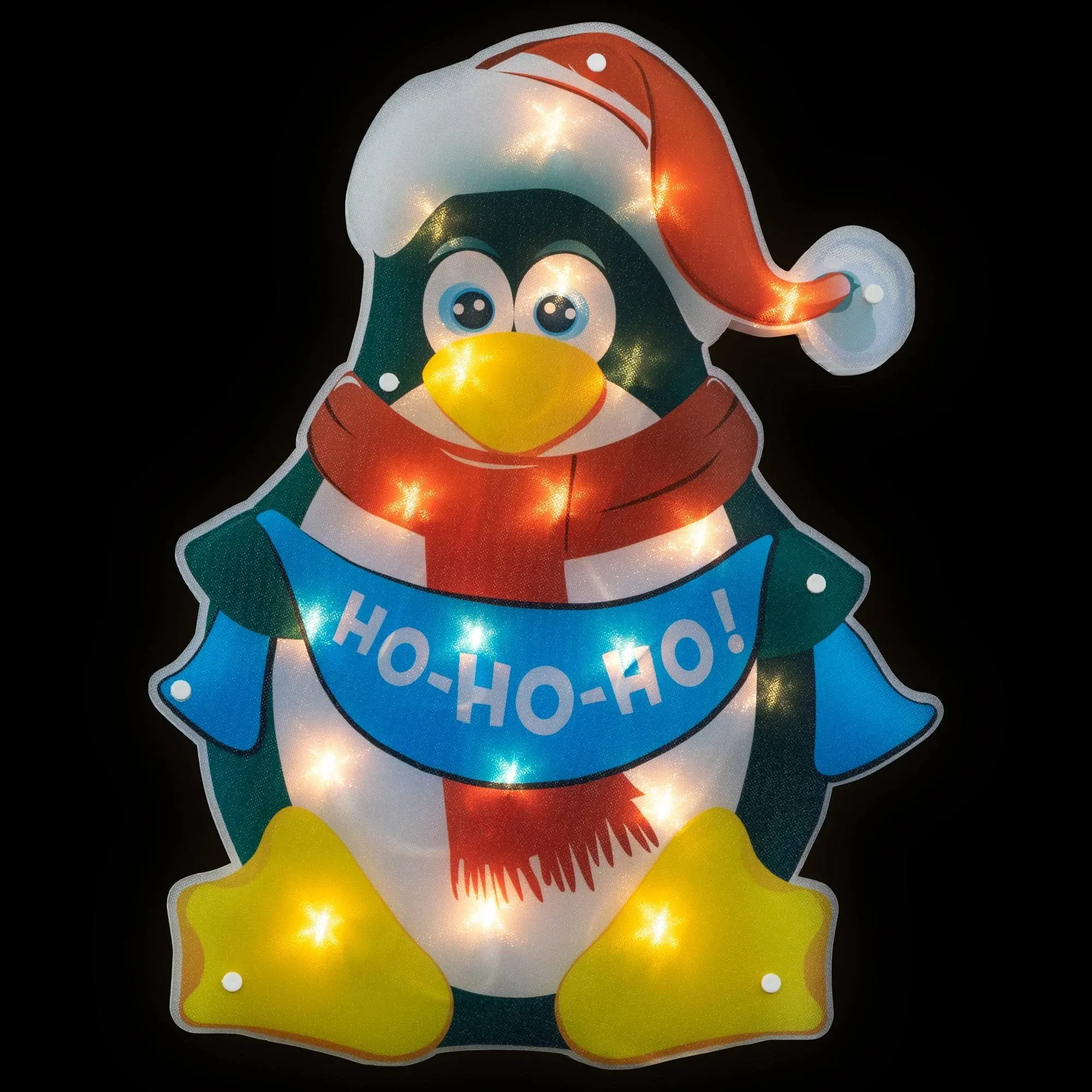 Northlight 17.5" Lighted Penguin Christmas Window Silhouette