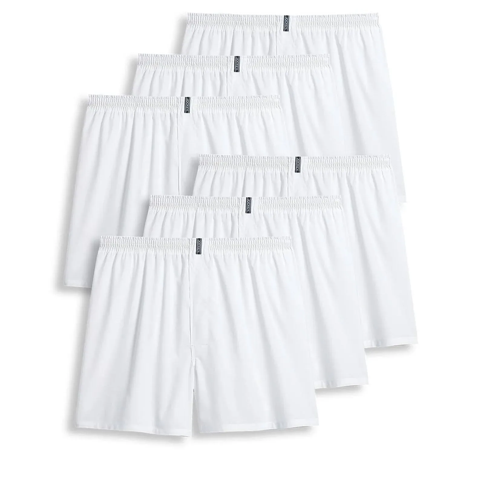 Jockey Men's Classics Full Cut 5" Boxer Underwear 6 Pack