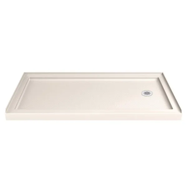 DreamLine SlimLine 32 in. D x 60 in. W x 2 3/4 in. H Right Drain Single Threshold Shower Base in Biscuit, DLT-1132602-22DreamLine SlimLine 32 in. D x 60 in. W x 2 3/4 in. H Right Drain Single Threshold Shower Base in Biscuit, DLT-1132602-22