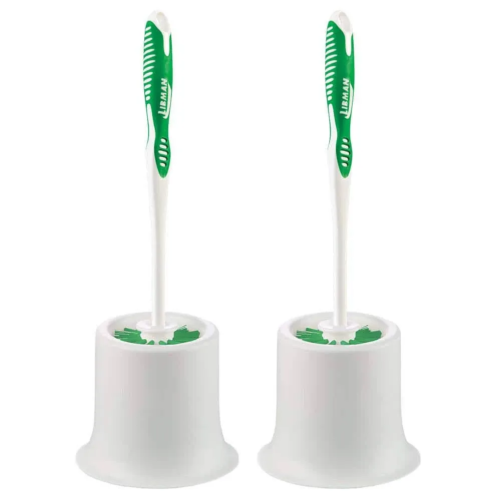 Libman Polypropylene Toilet Bowl Brush and Holder (2-Pack)