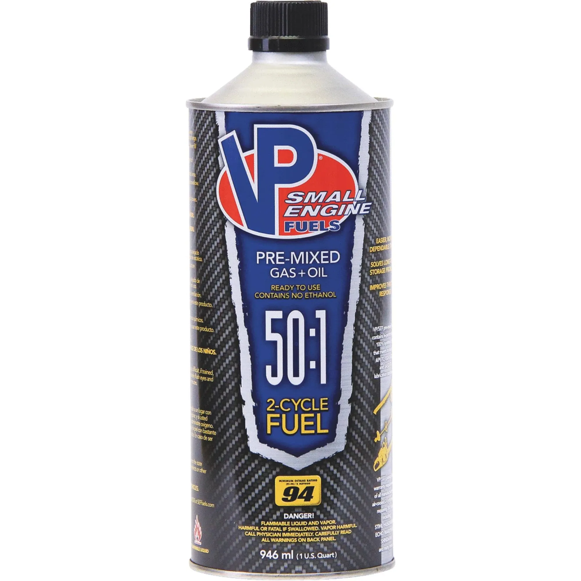 Fuel - 50 to 1 Mix - Premix 2 Cycle - 1 qt Can - Each