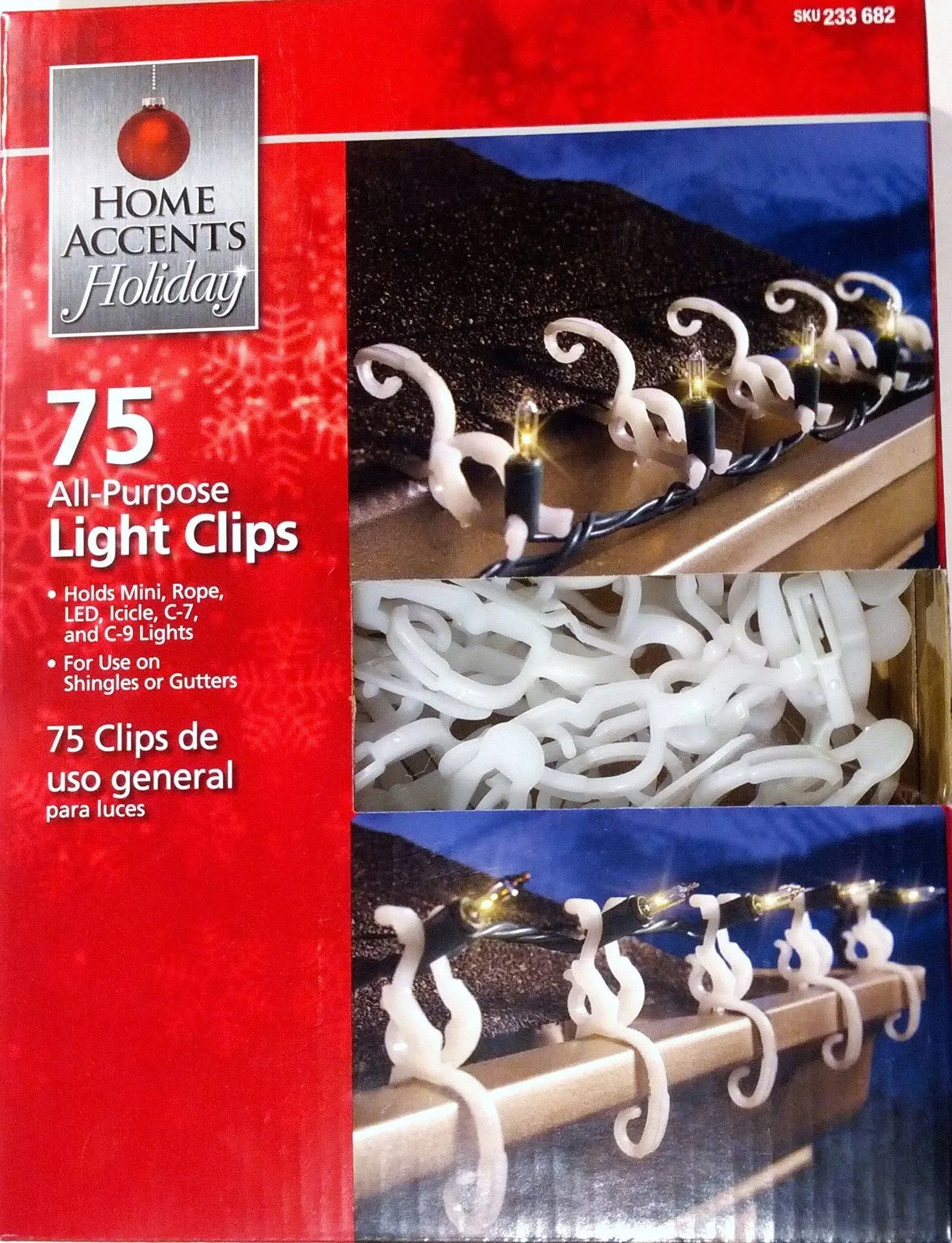 Home Accents Holiday 75 Pack All-Purpose Light Clips