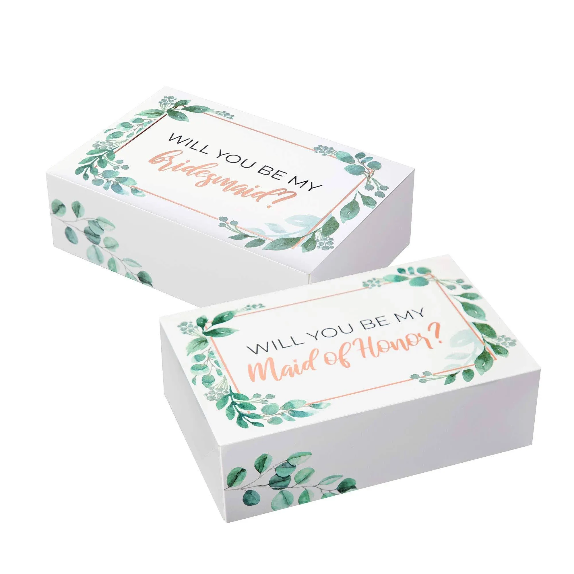 Bridesmaid Proposal Box Set I 10 Pack I 1 Maid of Honor Proposal Box and 9 Will