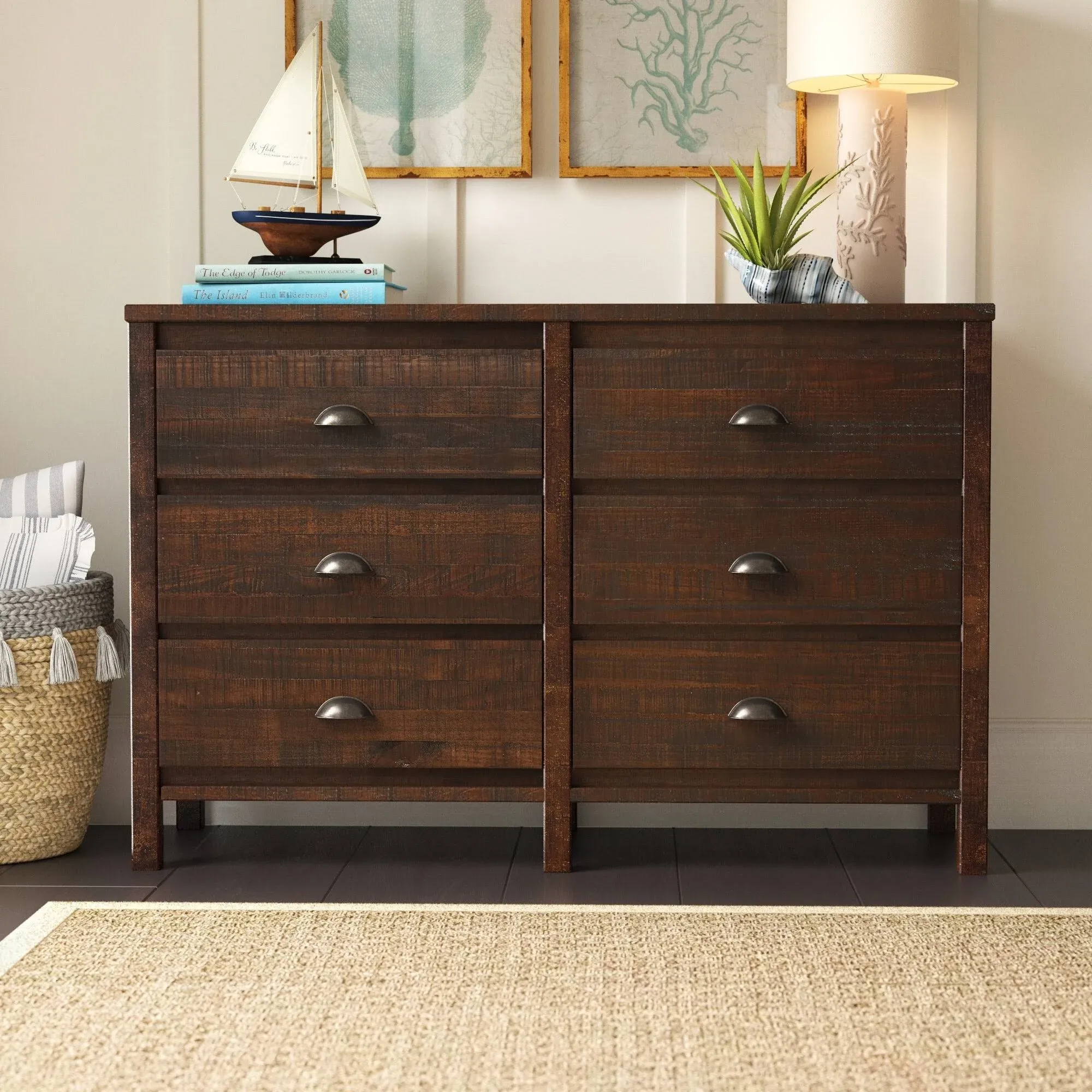 Baja Six Drawer Dresser - Walnut - 6-Drawer