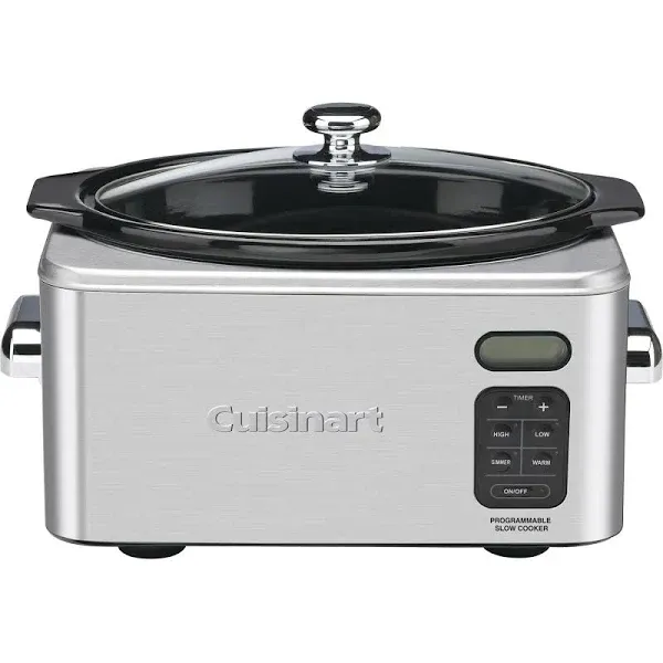 Cuisinart PSC-650 Slow Cooker, 320 W, 6.5 qt Capacity, Ceramic/Stainless Steel