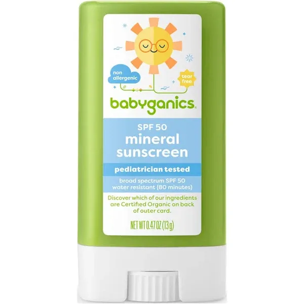 Babyganics Cover-Up Baby Sunscreen, SPF 50 - 0.47 oz stick