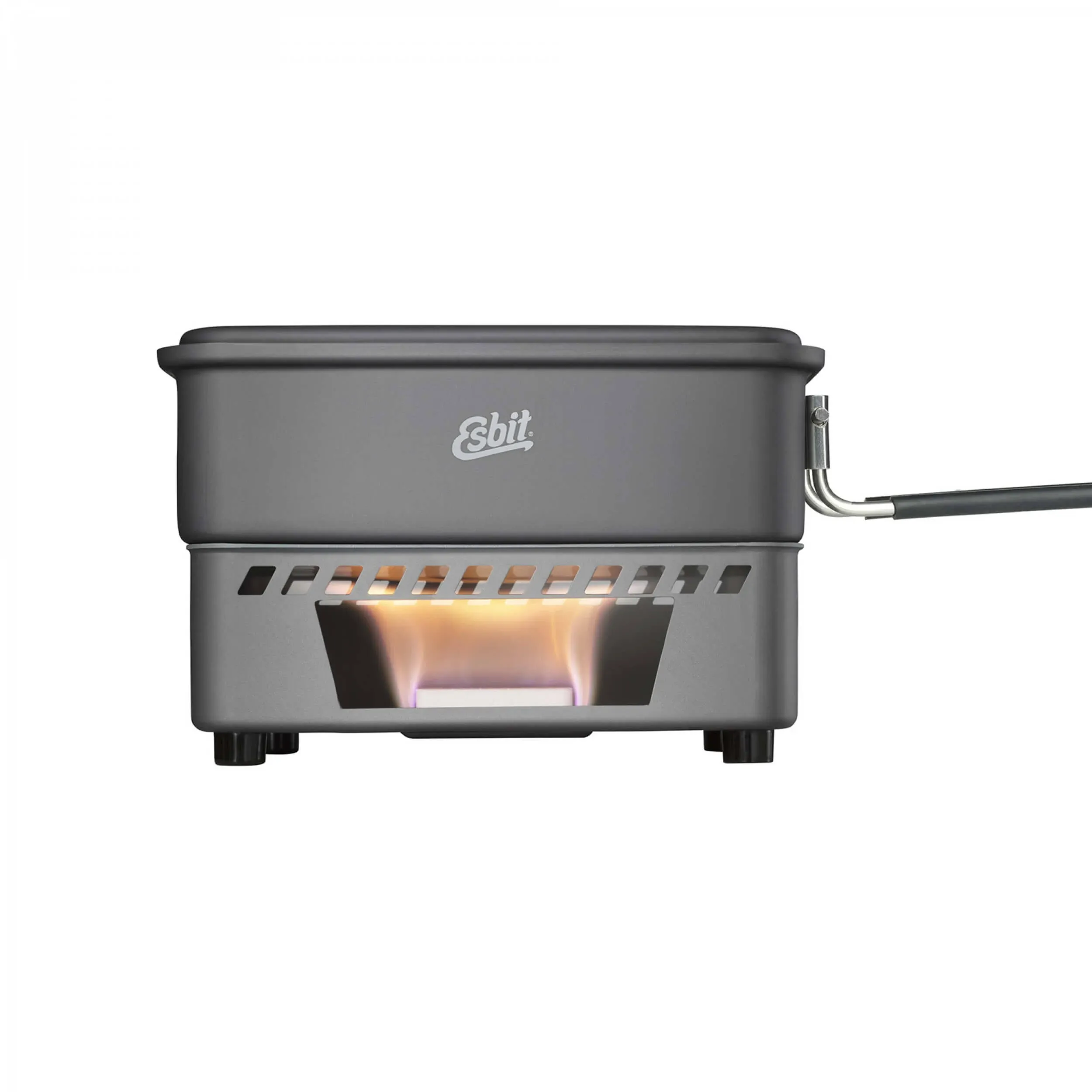 Esbit Solid Fuel Stove Cookset Windscreen w/1100ml Pot, Handles &amp; Lid E-CS1100HA