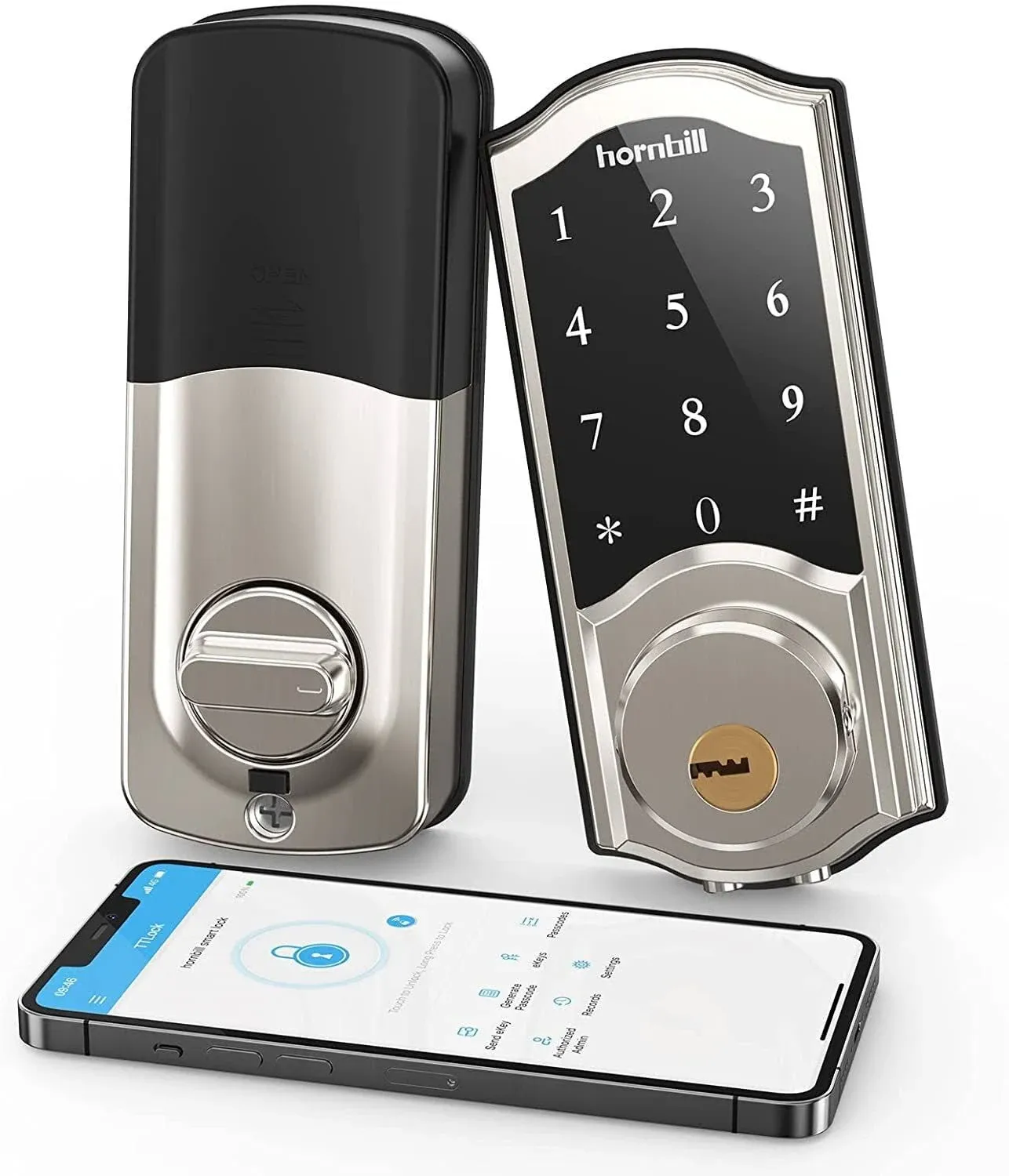 Smart Deadbolt Locks with Keypad and Hornbill Keyless Entry