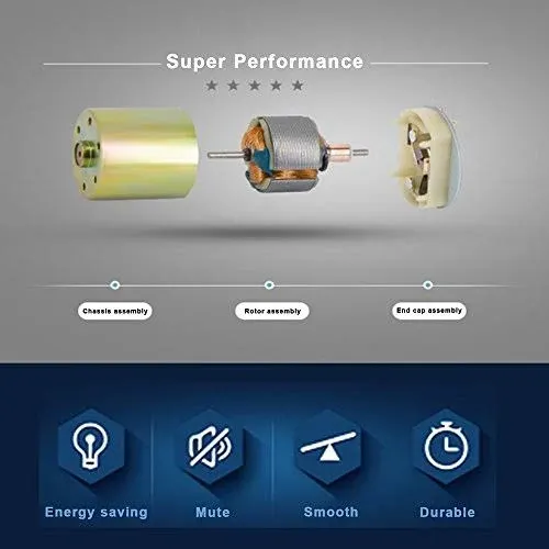 Greartisan DC 12V 5RPM Gear Motor High Torque Electric Micro Speed Reduction Geared Motor Centric Output Shaft 37mm Diameter Gearbox