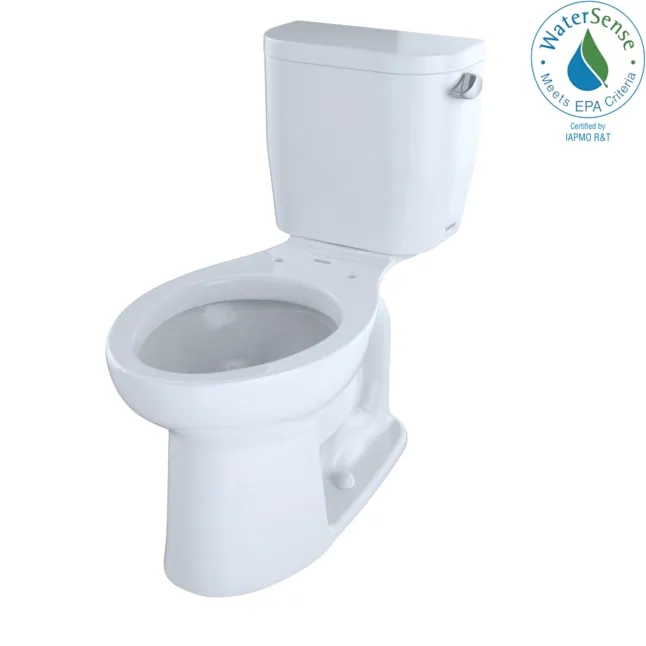 TOTO Entrada Two-Piece Elongated 1.28 GPF Universal Height Toilet CST244EF