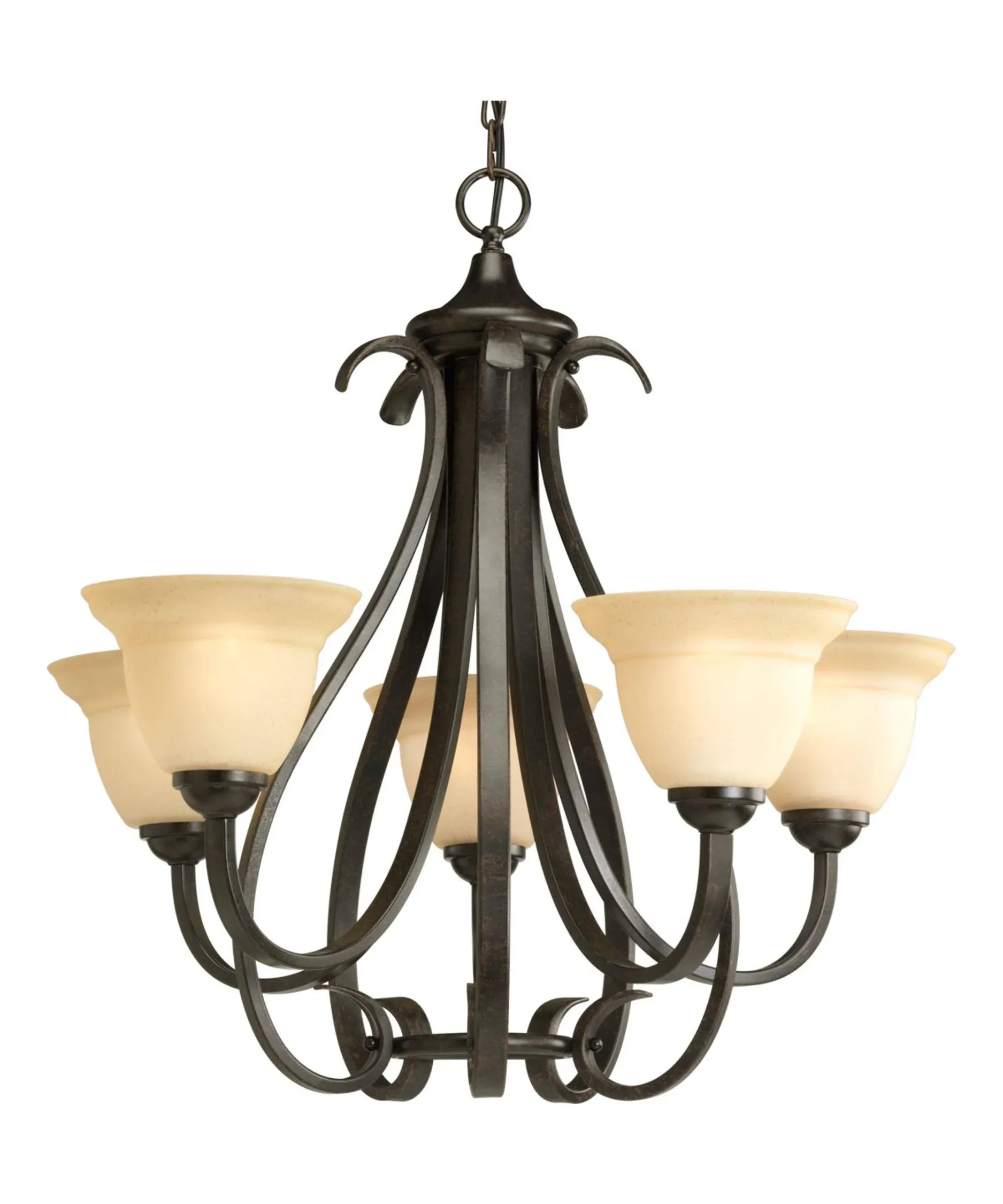 Progress Lighting P4416-77 5-Light Torino Chandelier Forged Bronze