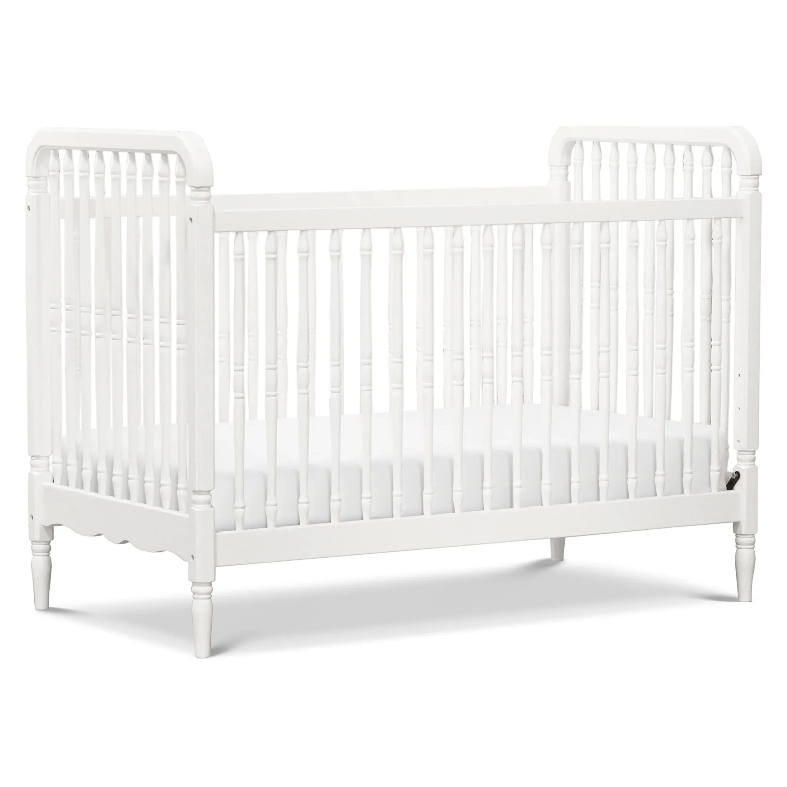 Liberty 3-in-1 Convertible Spindle Crib with Toddler Bed Conversion Kit - Warm White