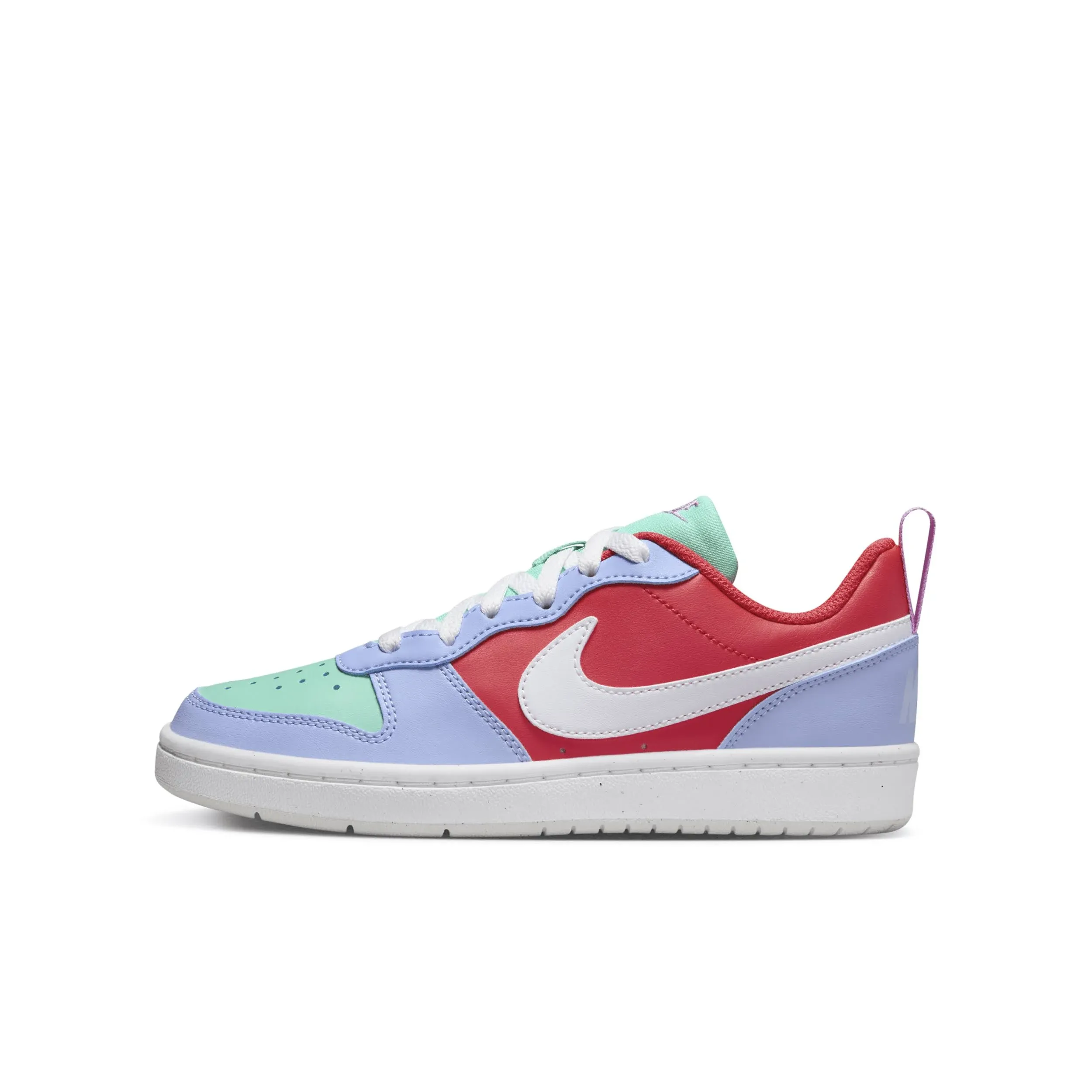 Nike Boys Court Borough Low Recraft - Basketball Shoes Cobalt Bliss/White/Track Red Size 07.0