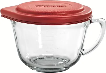 Anchor Hocking 2 Quart Batter Bowl with Red Lid