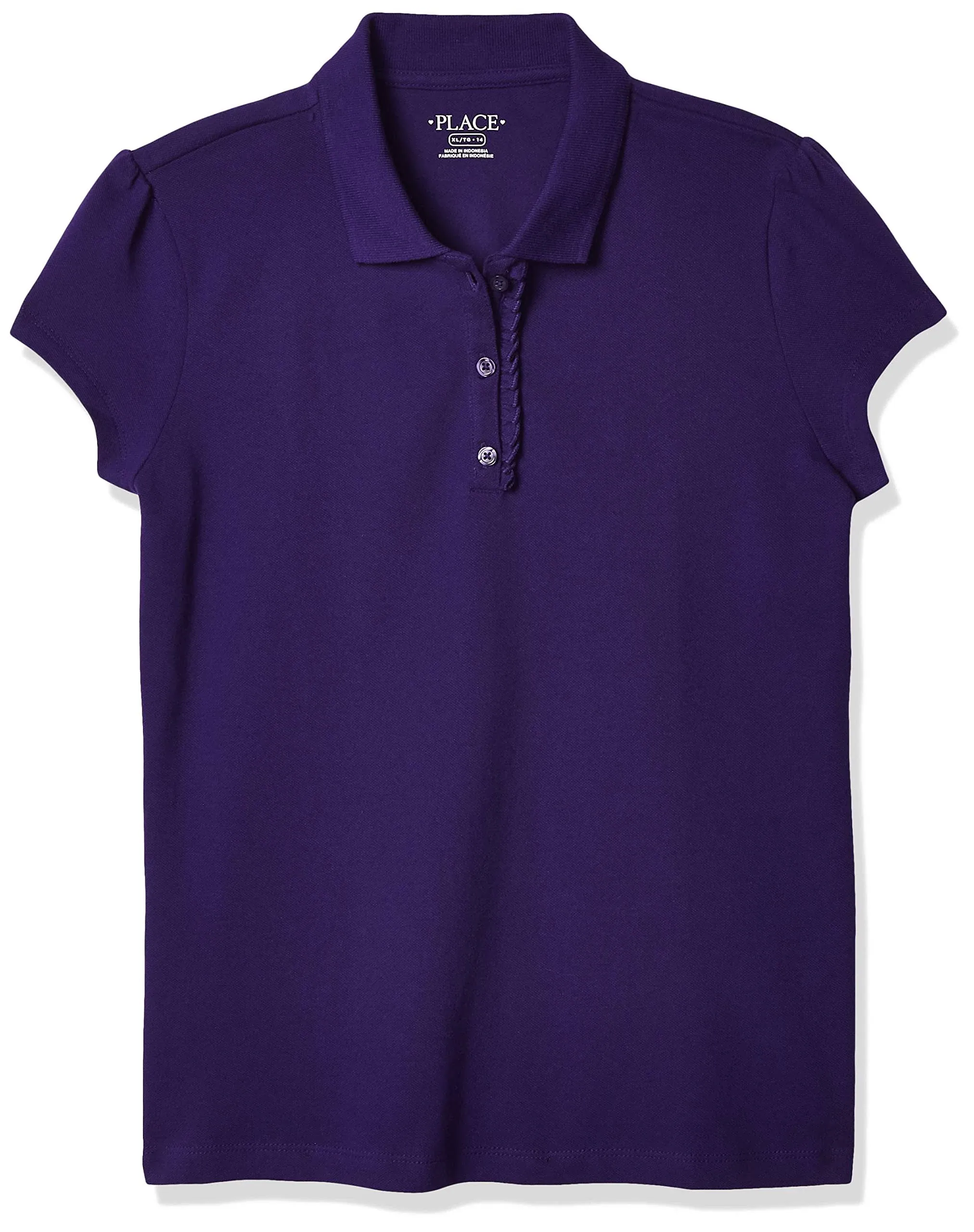 The Children's Place Girls' Short Sleeve Ruffle Pique Polo