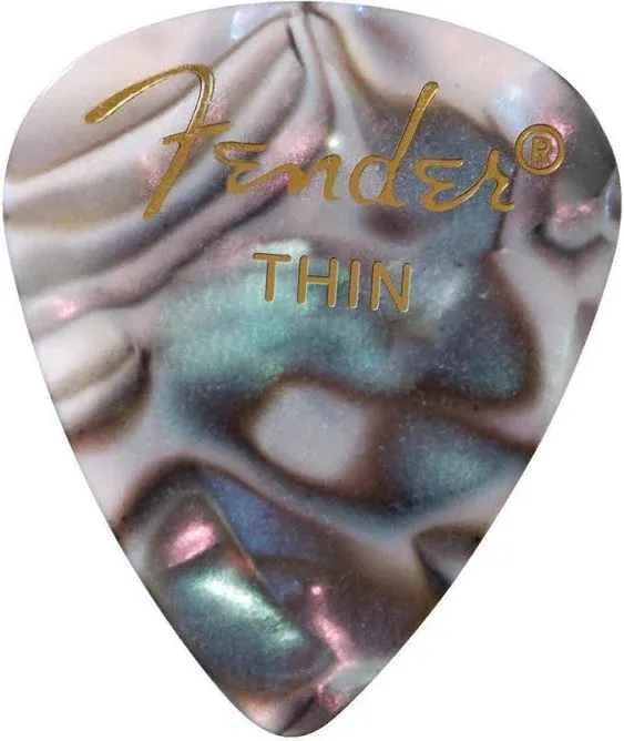 Fender Premium Colored Celluloid Guitar Picks 351 Ocean Turqoise Medium 12 Pack