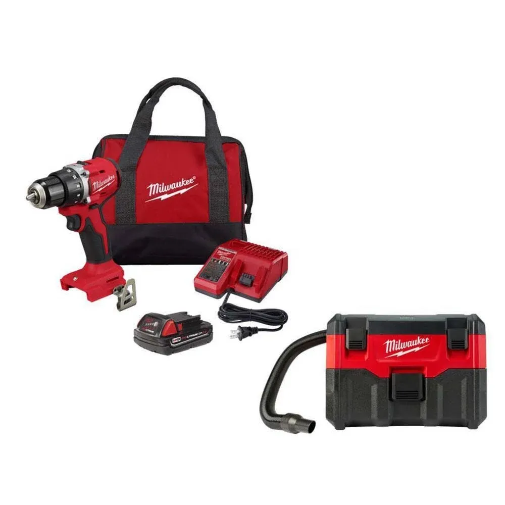 Milwaukee 18V Lithium-Ion Brushless Cordless Compact Drill/Impact Combo Kit