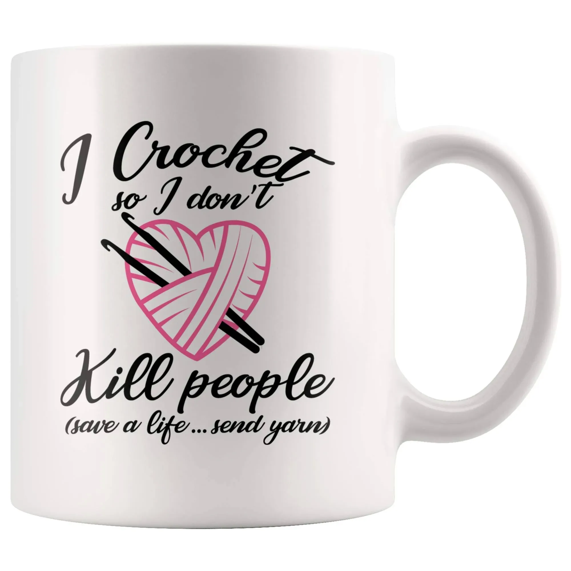 Panvola Funny Gifts for Crocheting Gifts I Crochet So I Don't Kill People Save A ...