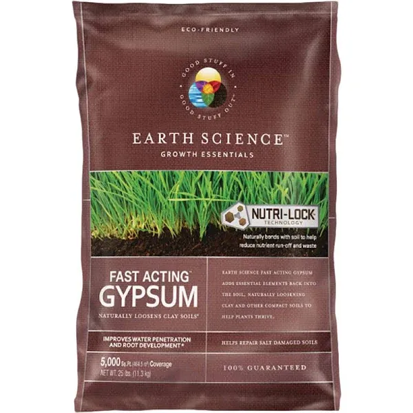 Earth Science Fast Acting Gypsum, 25 lbs