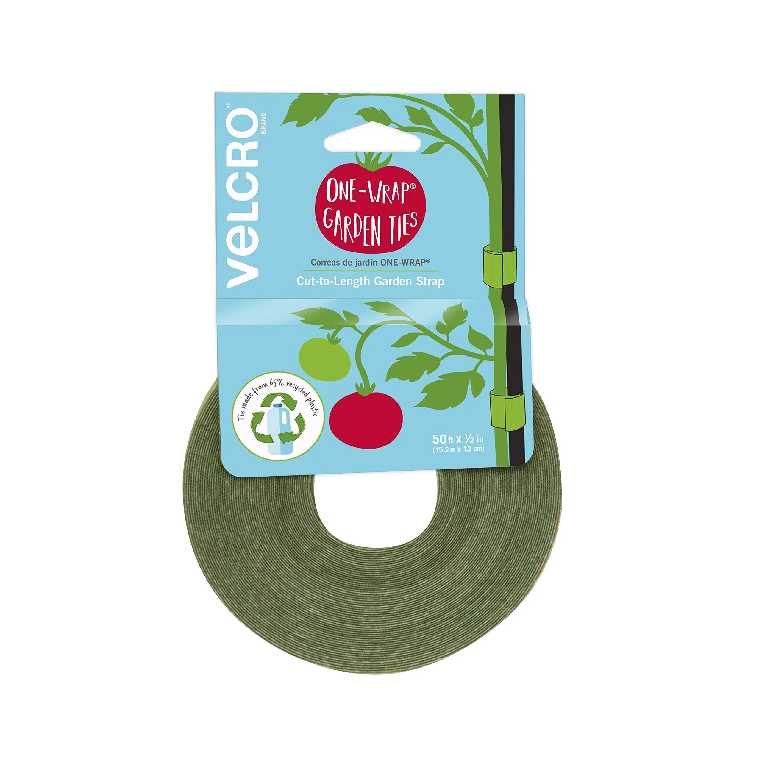 Velcro Green PLANT TIES 50 ft Cut to Length Garden Trellis Secures Support Tape!