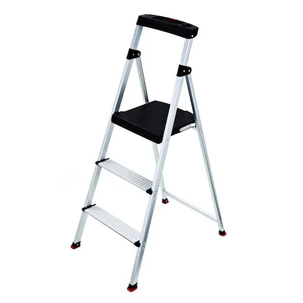 RMA-3 3-step Lightweight Aluminum Step Stool with Project Top 225-pound Ca...