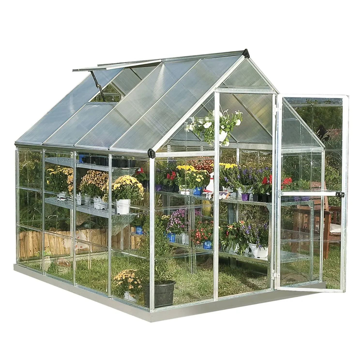 Palram HG5508 Hybrid Greenhouse, Silver