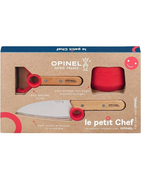 OPINEL Le Petit Chef finger guard kitchen knife and peeler set