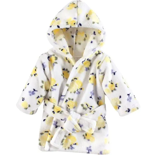 Luvable Friends Plush Bathrobe, Yellow Floral