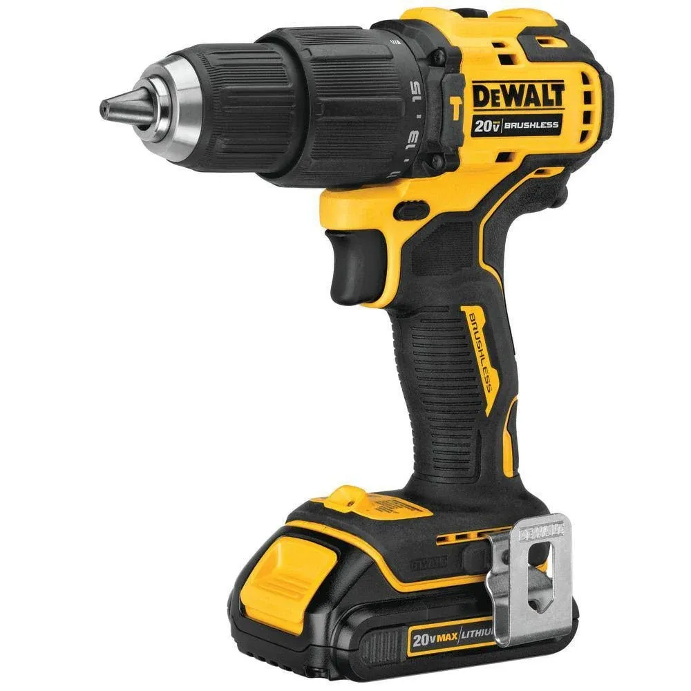 DeWalt DCK279C2W412 Atomic 20V Max Cordless Brushless Hammer Drill/Impact 2 Tool ...