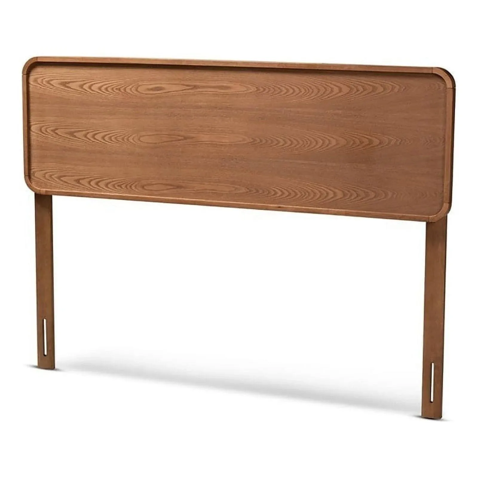 Bowery Hill Mid-Century Wood Queen Headboard in Walnut Brown