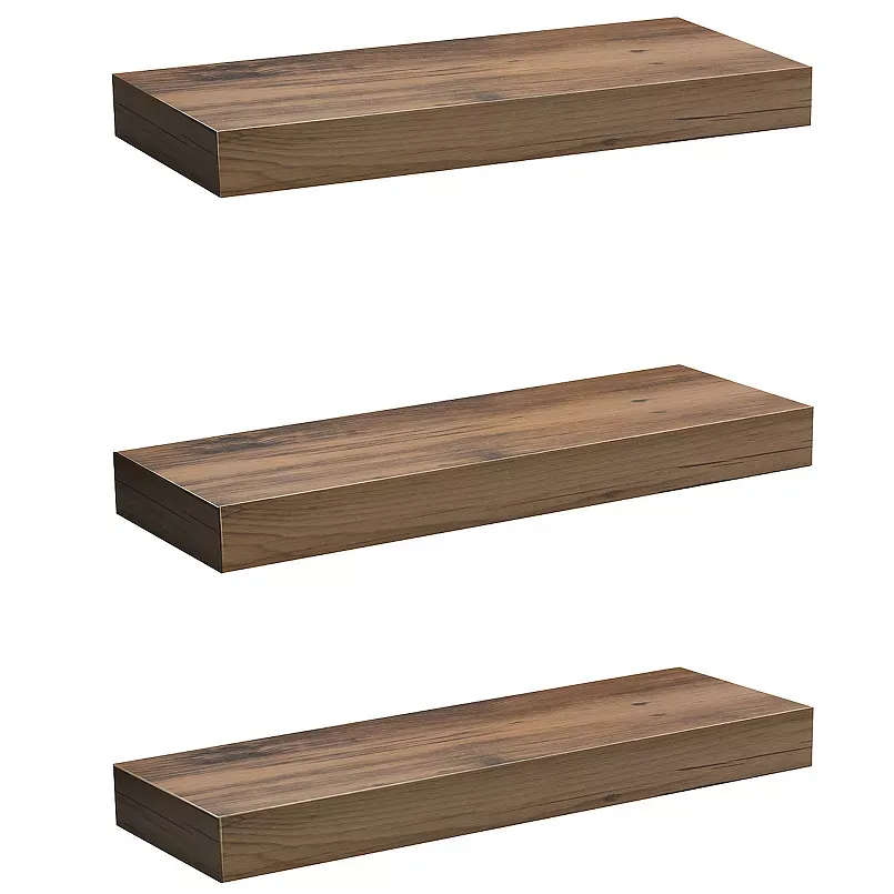 Sorbus Floating Shelves, Wall Shelves for Bedroom, Kitchen, Living, 2 Maple Wood