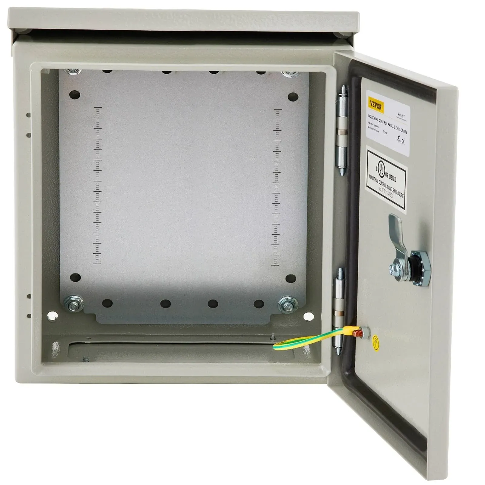 VEVOR Electrical Enclosure 16x16x6in Tested to UL Standards NEMA 4 Outdoor Enclosure IP65 Waterproof & Dustproof Cold-Rolled Carbon Steel Hinged