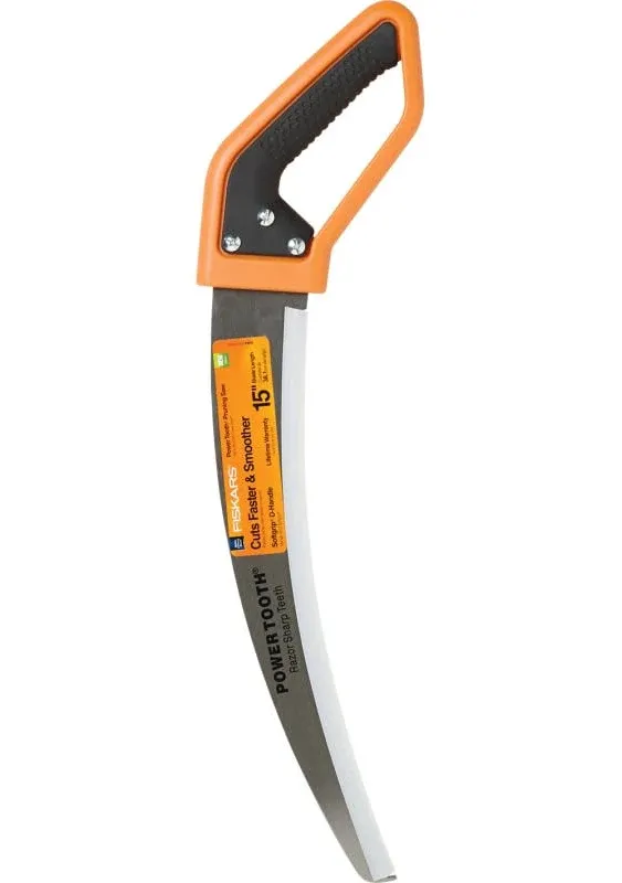 Fiskars Power Tooth Softgrip D-Handle Saw,15"