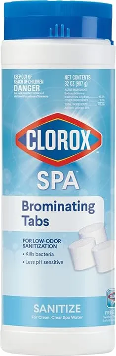 Clorox® Pool&Spa™ Spa Bromine Tablets, For Low-Odor Sanitization, Restores Water Clarity, Fast-Dissolving, 1.5LB (Pack of 1)