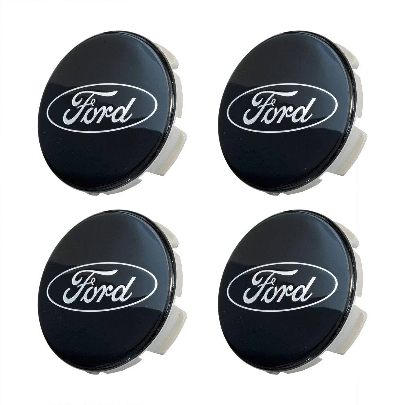 Ford Racing Car Black and Chrome Wheel Cap