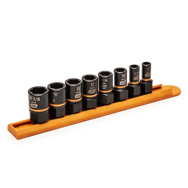 GearWrench - 84782 - 8 Pc. 1/4" & 3/8" Drive Bolt Biter Impact Extraction Socket Set