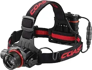 COAST® HL8R 800 Lumen Rechargeable PURE BEAM® Focusing LED Headlamp, Black