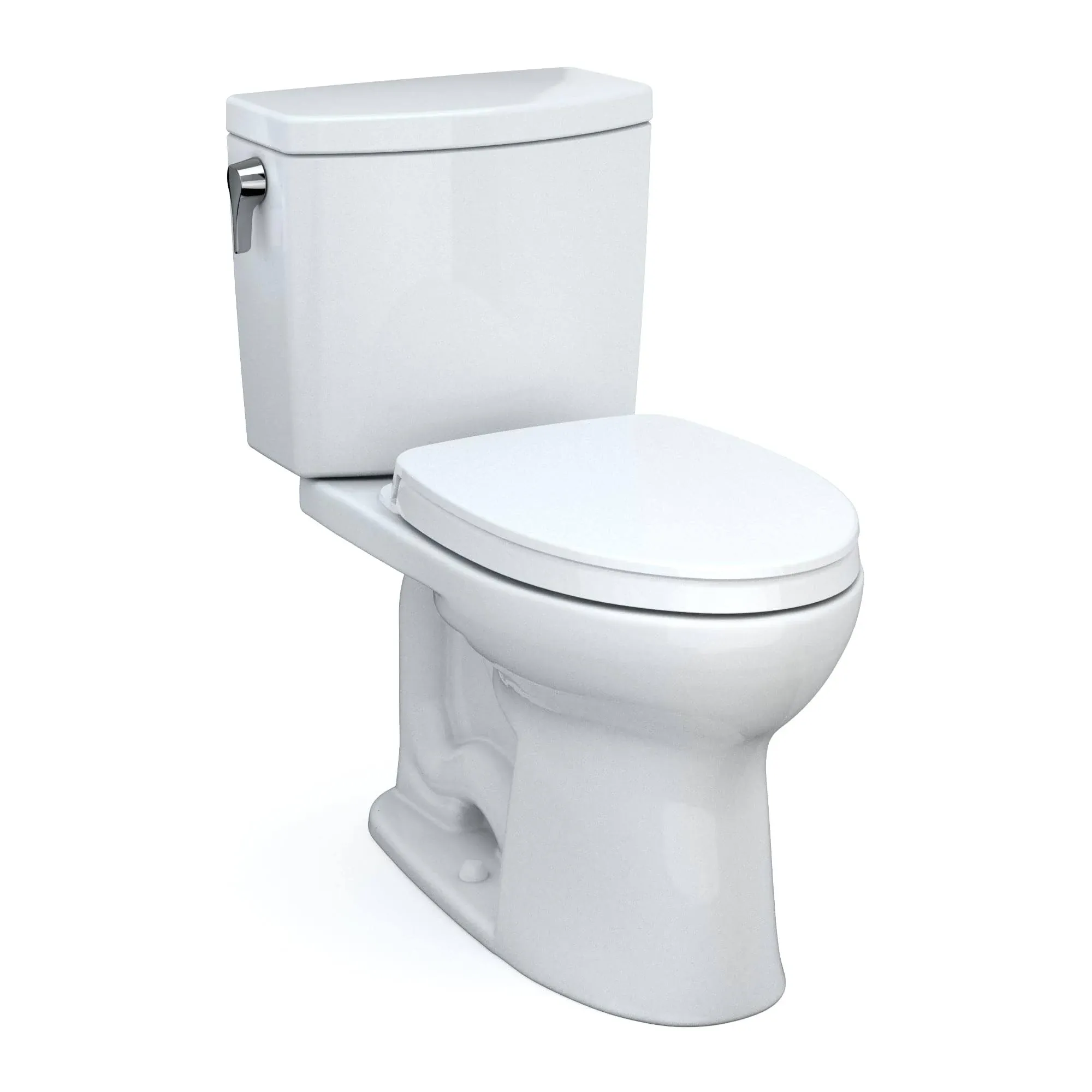 Toto MS454124CUFG#01 Drake II 1G Two-Piece Elongated 1.0 GPF Universal Height ...