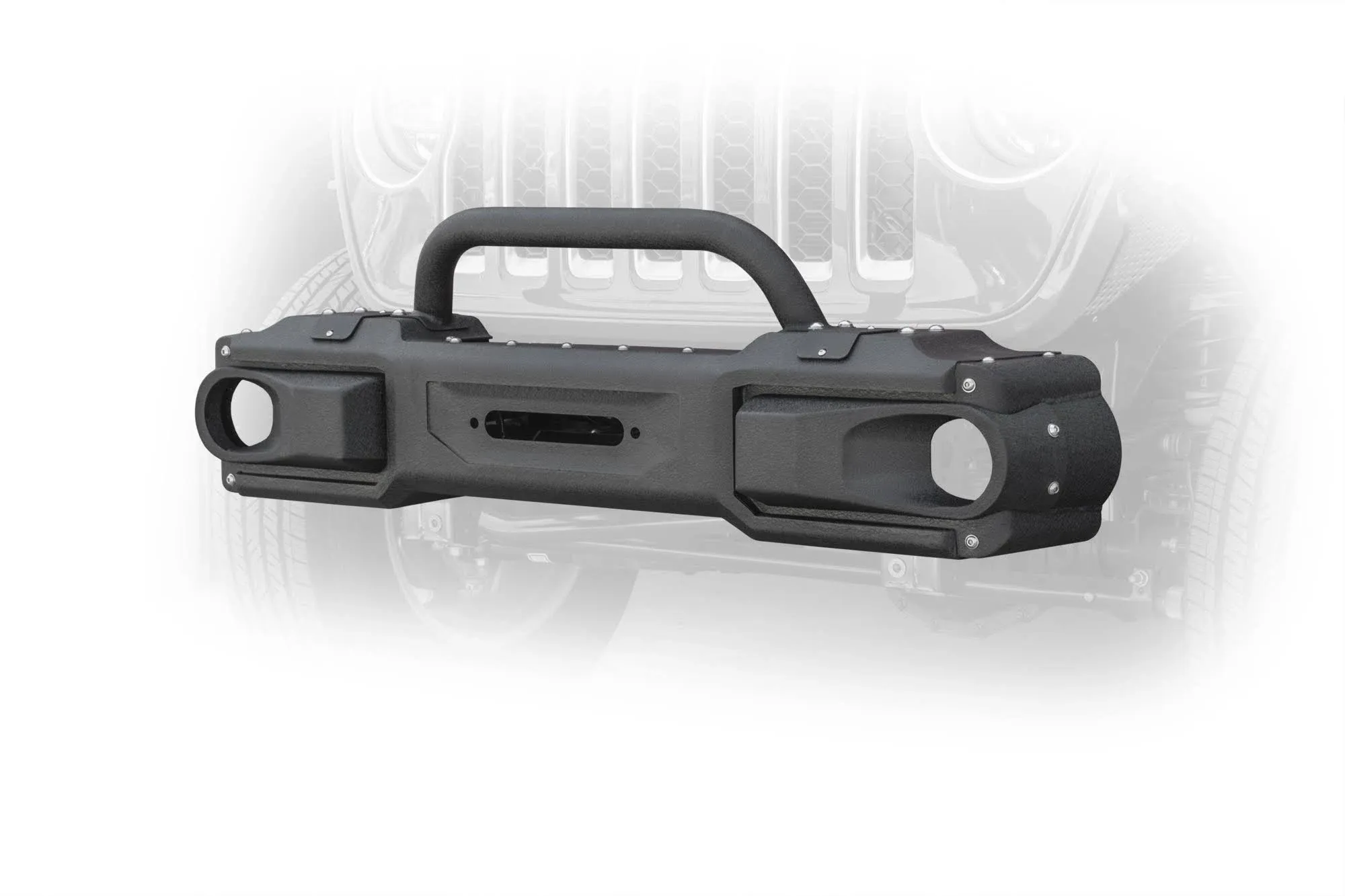 DV8 Offroad FBJL-10 Jeep Wrangler JL Modular Front Bumper with Bull Bar