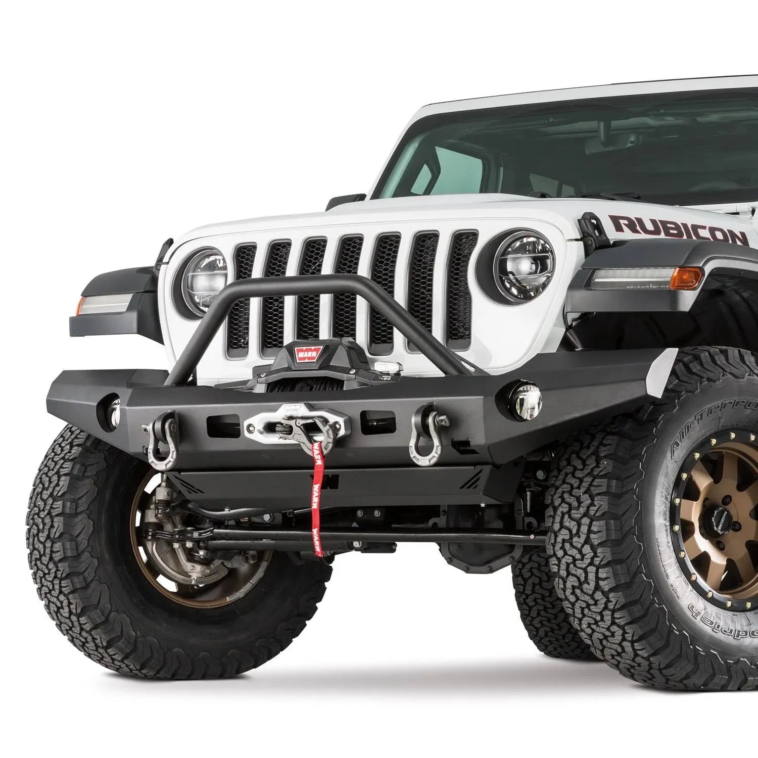 WARN 101325 Elite Series Stubby Front Bumper for Jeep JL Wrangler