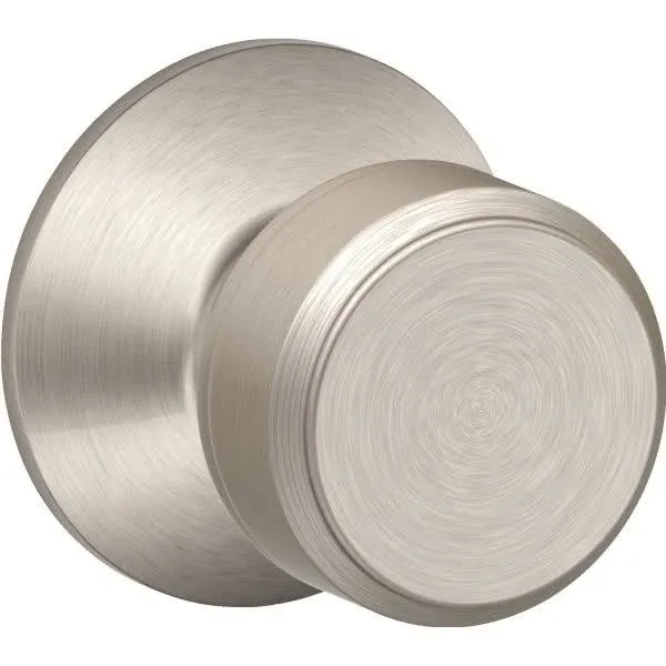 Schlage F10 BWE 619 Bowery Door Knob, Hall & Closet Passage Lock, Satin Nickel