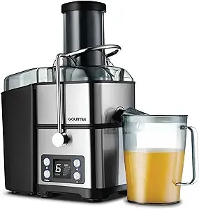 Gourmia 6-Speed Big Mouth Extraction Digital Juicer with Self-Cleaning Cycle